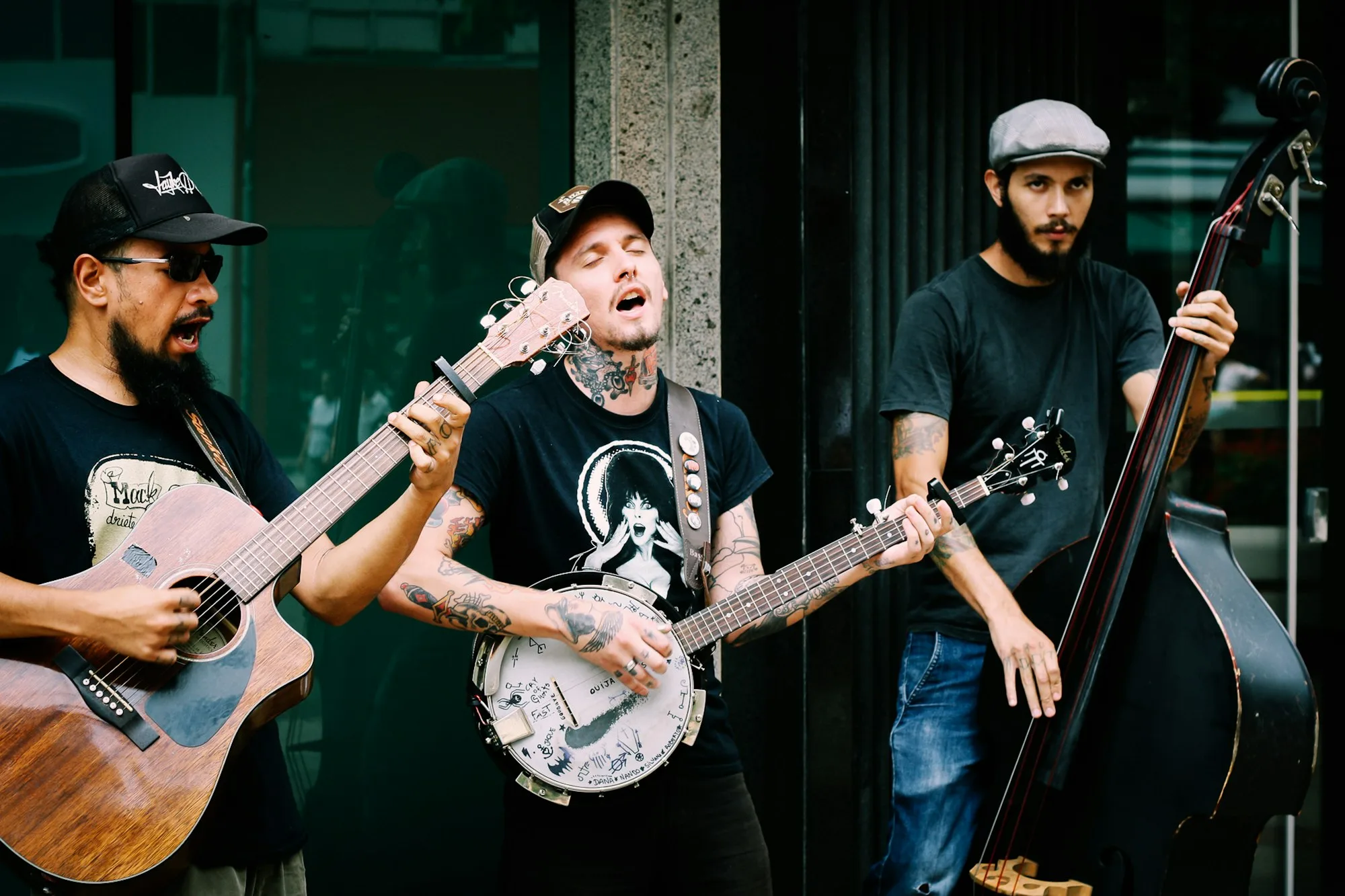 Musicians performing together