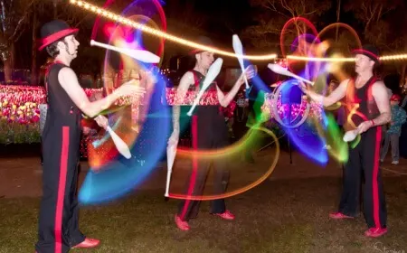 Glow Jugglers and Glow Hoops