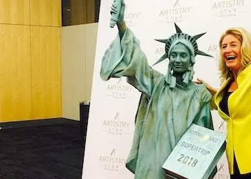 Human Statue of Liberty