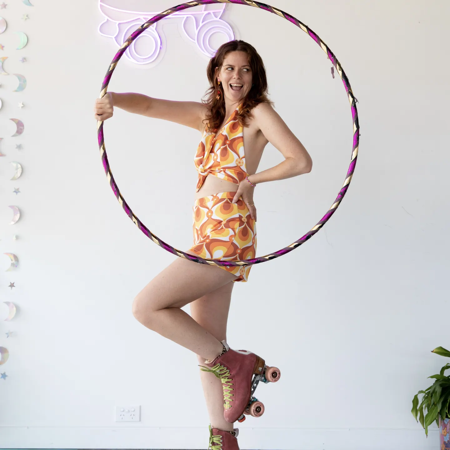 Stacey Skates Roller Skater and Hula Hooper